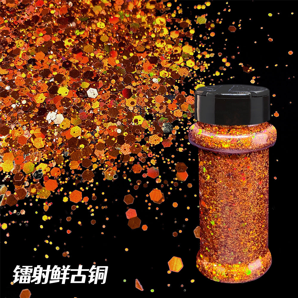 Wholesale Holographic Bottle Glitter Nail Art Colorful Sequins